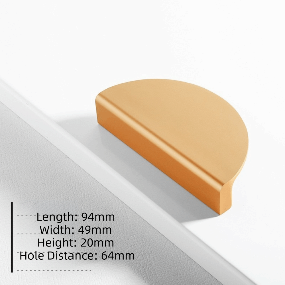 Furniture Hardware Black - Triangle Shape Cabinet Door Handle Semi-circle