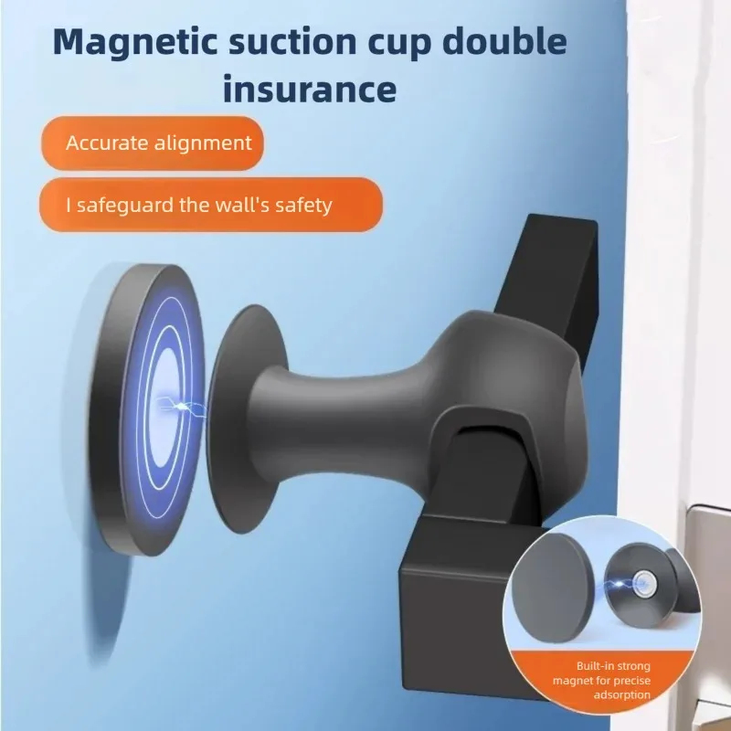 Magnetic Catch Door - No-Drill Silicone Magnetic Door Stopper, Hotel
