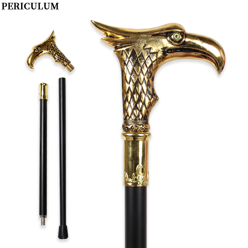 Zinc Furniture Hardware - Shiny Gold Eagle Head Walking Cane