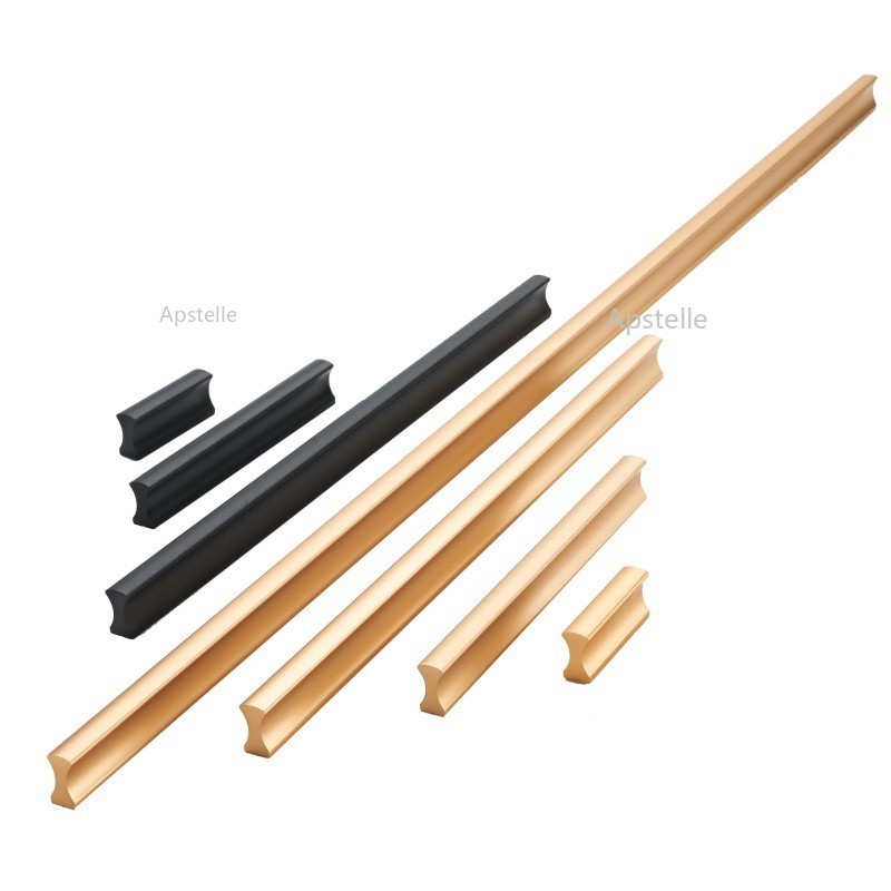Furniture Hardware Black - Wardrobe Closet Handle Silver Black Gold