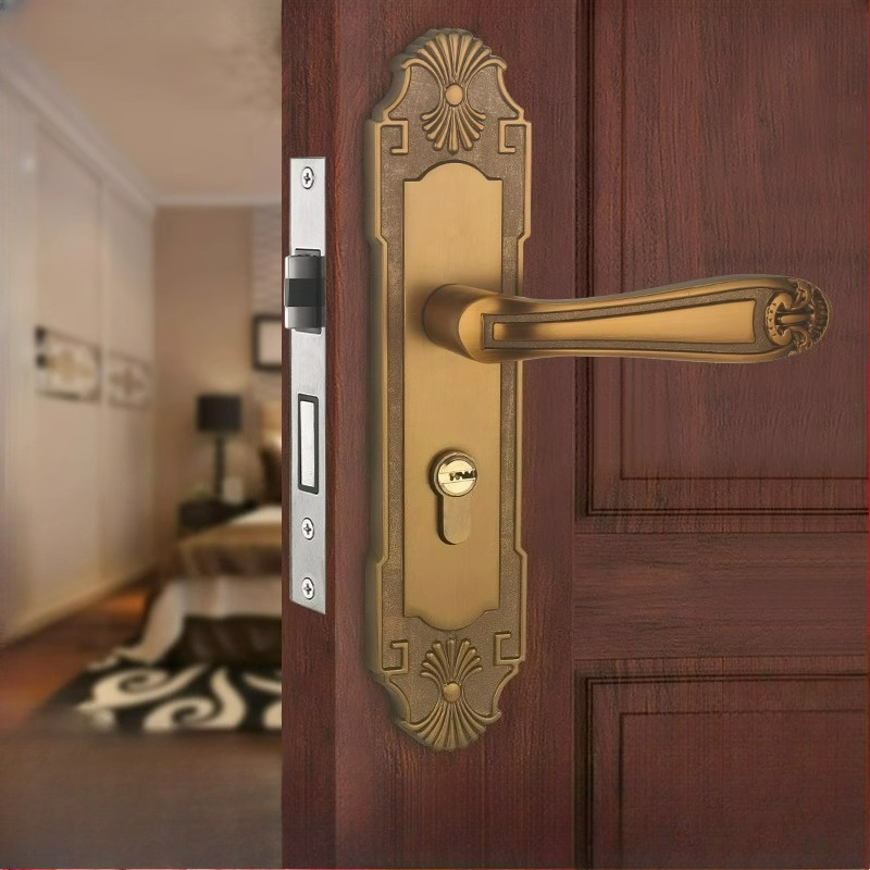 Zinc Furniture Hardware - New Chinese Style Solid Wood Door