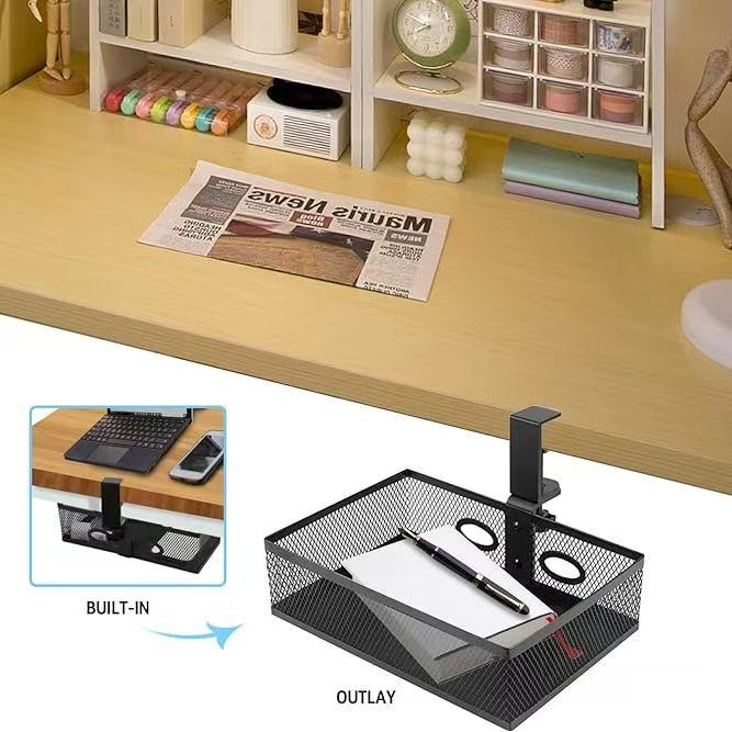 Under-desk Hidden Storage Rack - Drawer Organizer Peg review and price