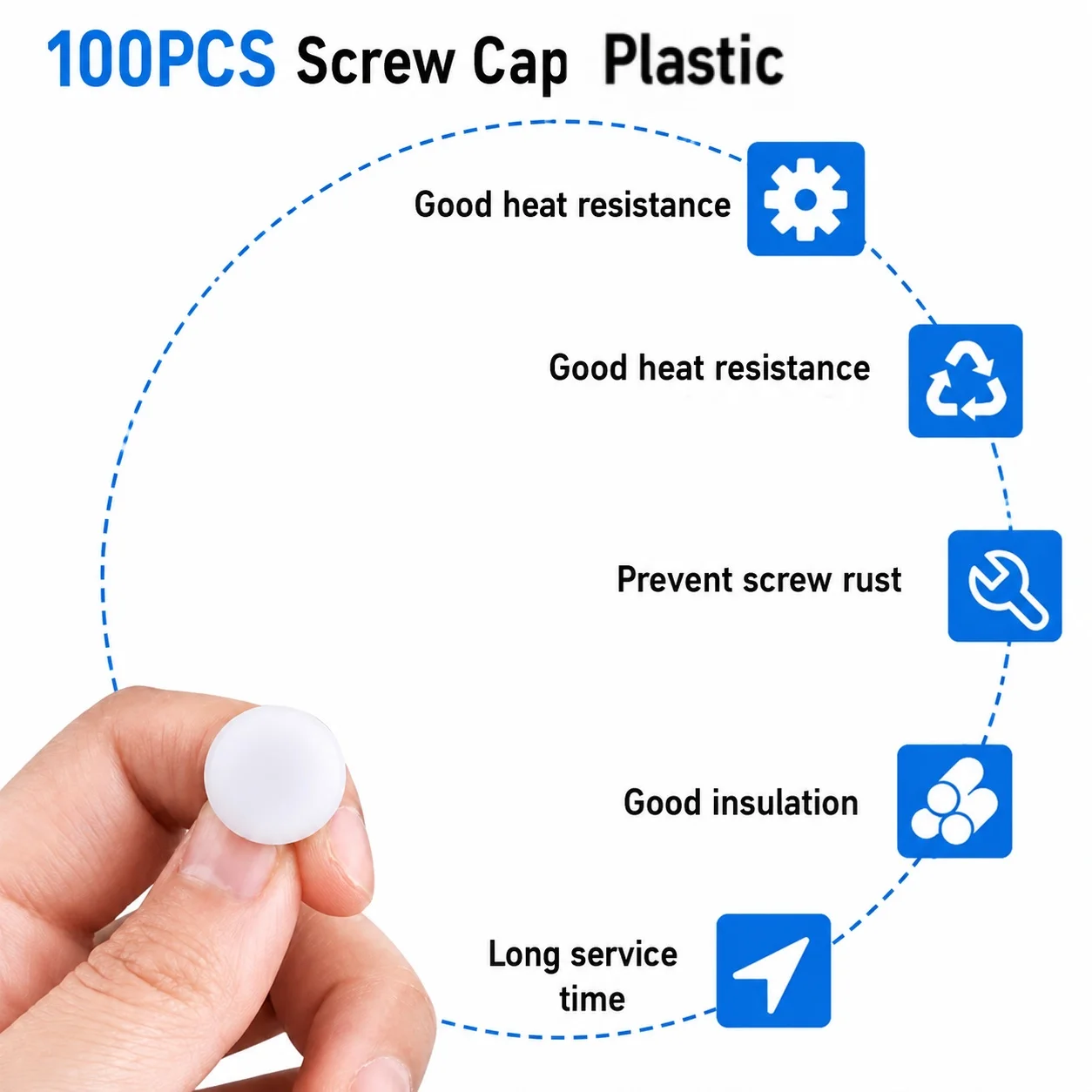 100Pcs Self-tapping Screws Dec - Furniture Hardware Covers review and price