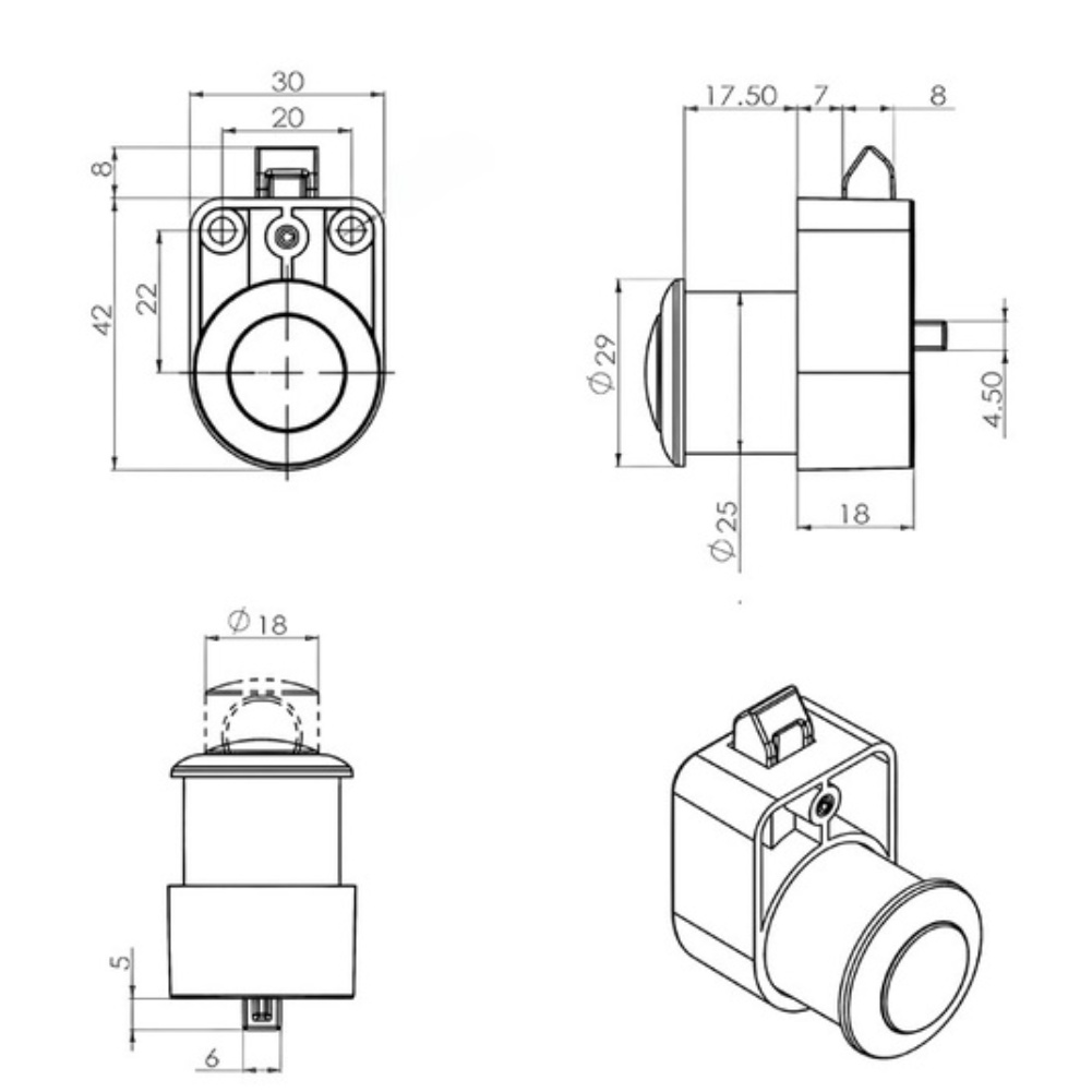 Push Latch Cabinet Lock Zinc A - Zinc Furniture Hardware review and price