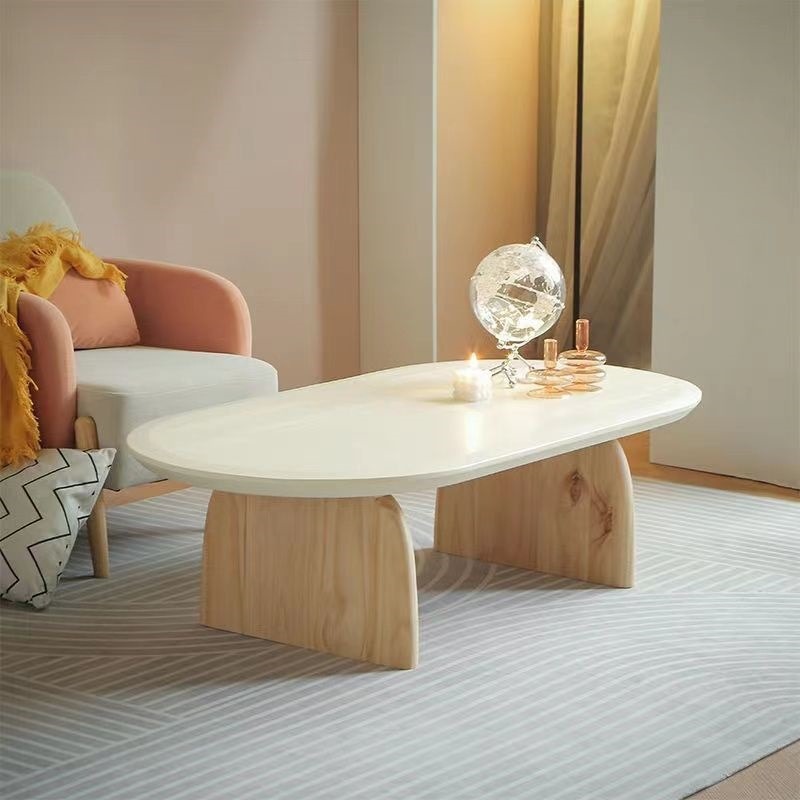 Solid Wood Cream Small Coffee  - Japanese Furniture Hardware review and price