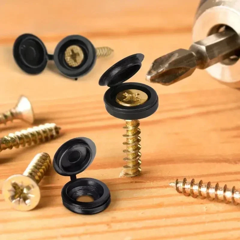 5/100PCS Hinged Plastic Screw  - Furniture Hardware Covers review and price