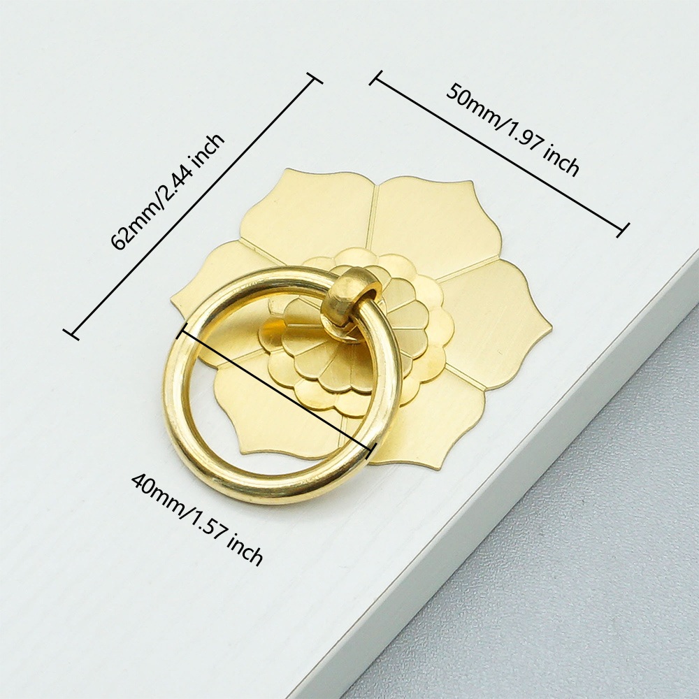 Floral Brass Cabinet Door Knob - Unique Furniture Hardware Pulls review and price