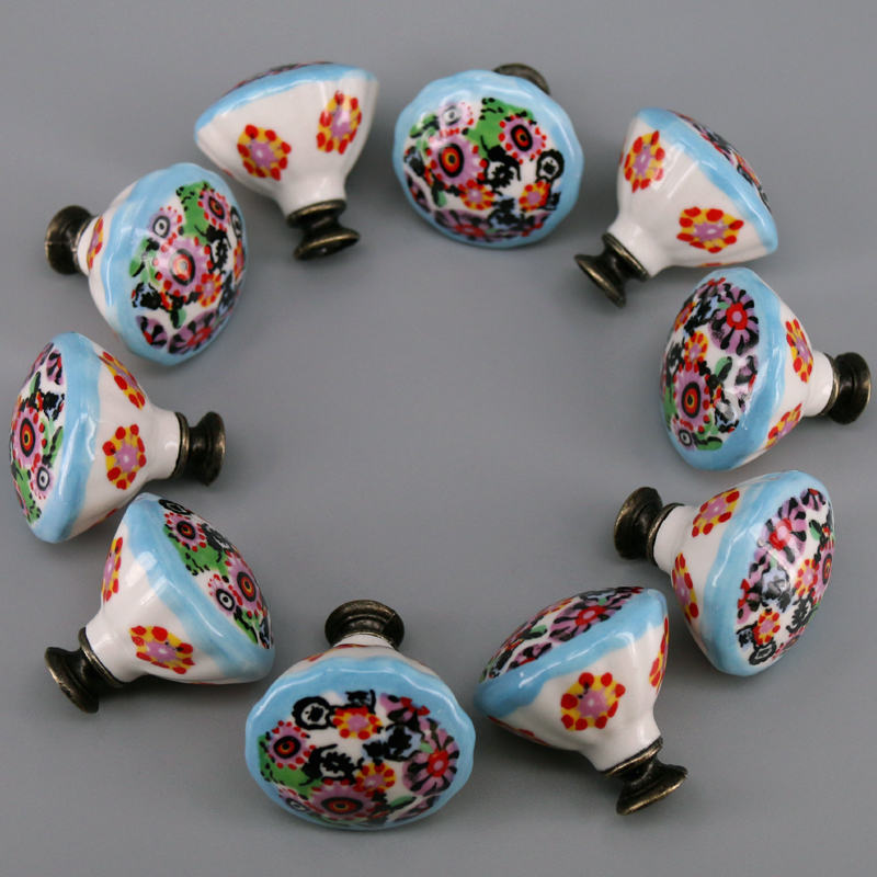10PCS Colored Ceramic Knobs Un - Unique Furniture Hardware Pulls review and price