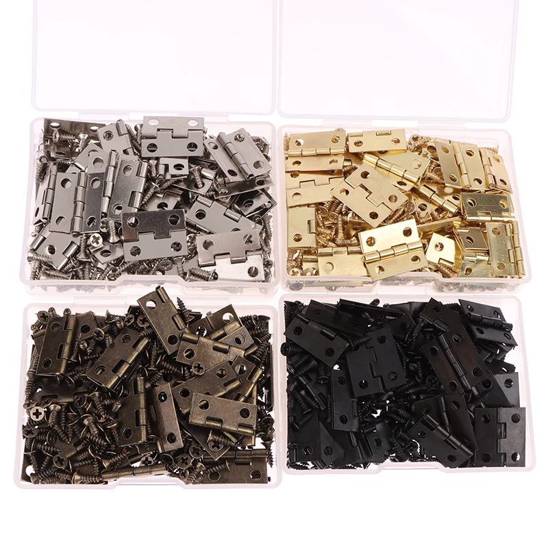 50pcs/box Hinges + 200 Screws  - Furniture Hardware Black review and price