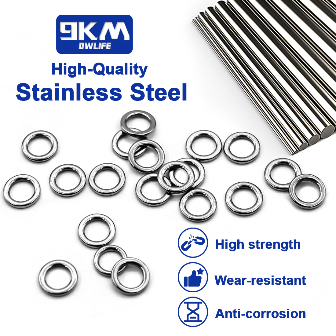 9KM Solid Ring Fishing 50pcs S - Furniture Hardware Jig review and price