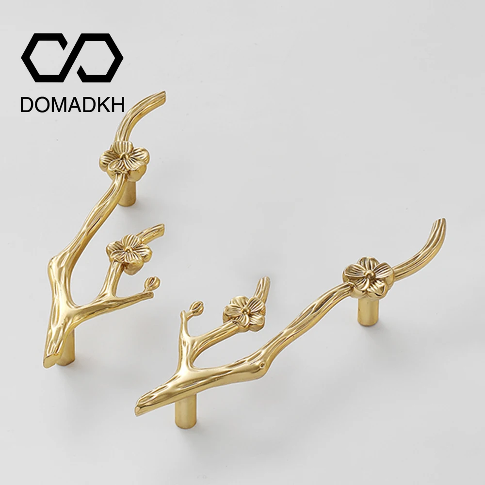 Flower Branch Brass Cabinet Do - Unique Furniture Hardware Pulls review and price