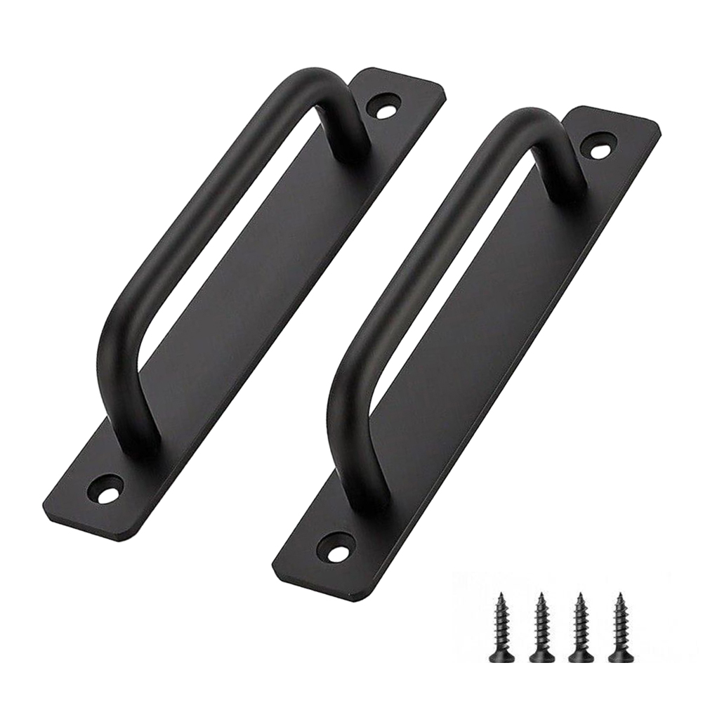 2Pcs Door Pull Handles Alumini - Furniture Hardware Black review and price