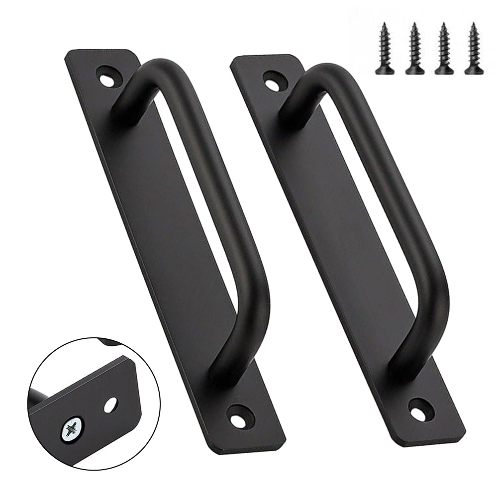 2Pcs Door Pull Handles Alumini - Furniture Hardware Black review and price